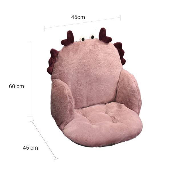 Purple Crab Shape Cushion Soft Leaning Bedside Pad Sedentary Plushie Pillow Home Decor