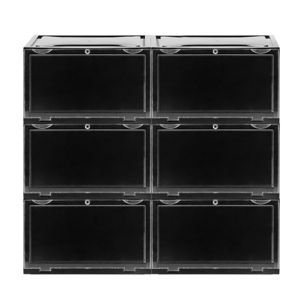 Premium Sneaker Display Case Shoe Storage Box Clear Plastic Magnetic Stackable