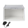 LED Sneaker Display Case Lighted Shoe Storage Boxes Sound Control Magnetic