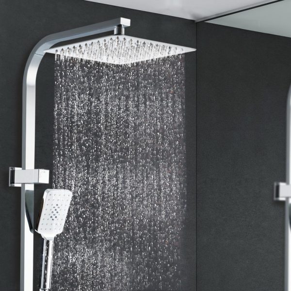 WELS 10” Rain  Set Round Handheld High Pressure Wall Chrome – 10” Round Shower Head