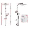 WELS 10” Rain  Set Round Handheld High Pressure Wall Chrome – 10” Round Shower Head + Shower Mixer