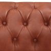 Prunedale Brown Sofa Lounge Chesterfireld Style Button Tufted in Faux Leather – 3 Seater