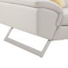 Buenaventura 5 Seater Lounge Cream Colour Leatherette Corner Sofa Couch with Chaise