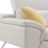 Buenaventura 5 Seater Lounge Cream Colour Leatherette Corner Sofa Couch with Chaise