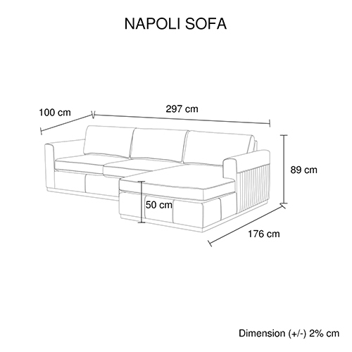 Napoli Chaise Unit Sofa