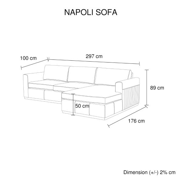 Napoli Chaise Unit Sofa