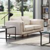 Paducah Sofa Beige Fabric Modern Lounge Set for Living Room Couch with Wooden Frame – 2 Seater