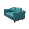 Wibsey Sofa Teal Fabric Lounge Set for Living Room Couch with Wooden Frame – 2 Seater