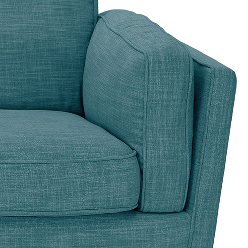 Wibsey Sofa Teal Fabric Lounge Set for Living Room Couch with Wooden Frame – 3 Seater