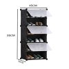 Shoe Rack Organizer Sneaker Footwear Storage Stackable Stand Cabinet Portable Wardrobe with Cover – 6 Tier