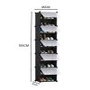 Shoe Rack Organizer Sneaker Footwear Storage Stackable Stand Cabinet Portable Wardrobe with Cover – 10 Tier