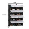 2 Column Shoe Rack Organizer Sneaker Footwear Storage Stackable Stand Cabinet Portable Wardrobe with Cover – 8 Tier