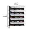 3 Column Shoe Rack Organizer Sneaker Footwear Storage Stackable Stand Cabinet Portable Wardrobe with Cover – 10 Tier
