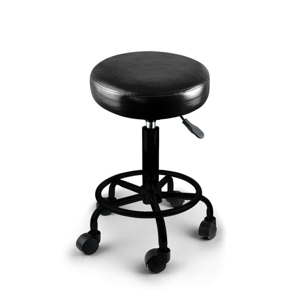 Swivel Salon Bar Stools Hairdressing Stool Barber Chairs Equipment Beauty – Black