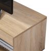 Vergne TV Cabinet LED Entertainment Unit Storage Stand Cabinets Modern – Oak
