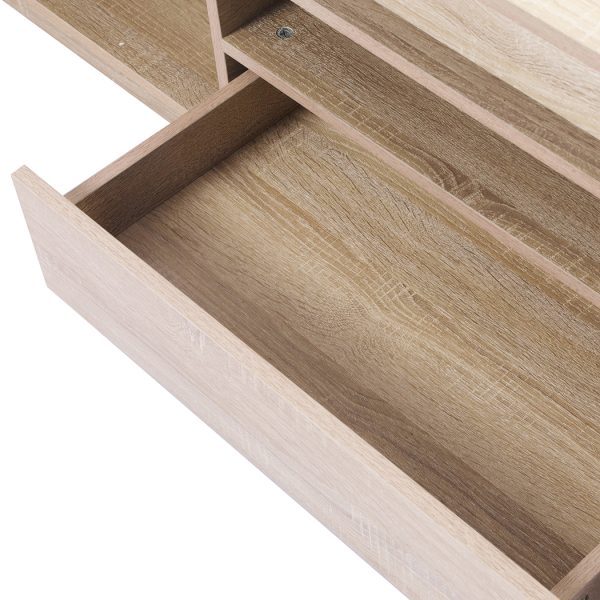 Tomah TV Cabinet Entertainment Unit Stand RGB LED Furniture Wooden Shelf 180cm – Oak