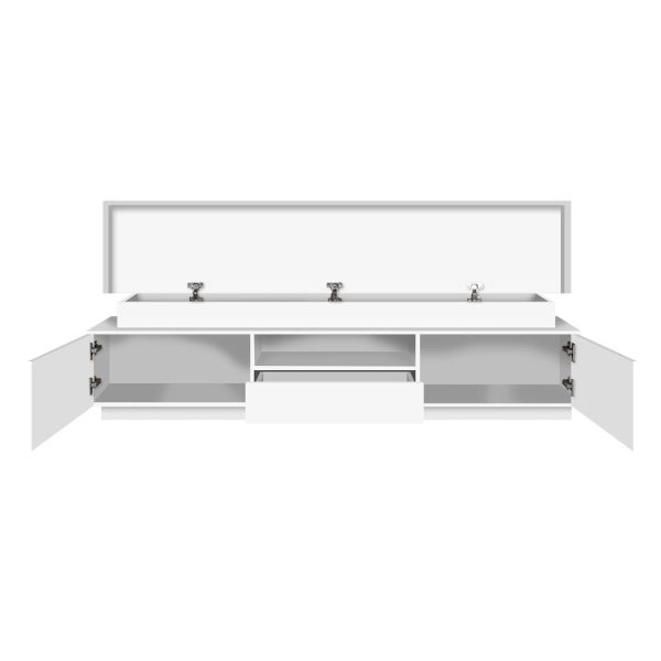 Tomah TV Cabinet Entertainment Unit Stand RGB LED Furniture Wooden Shelf 180cm – White