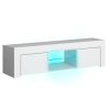 Palmer TV Cabinet Entertainment Unit Stand RGB LED Furniture Wooden Shelf 130cm