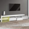 Shasta TV Cabinet Entertainment Unit Stand RGB LED Furniture Wooden Shelf 240cm