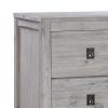 Tallboy with 5 Storage Drawers in Cloud White Ash Color with Solid Acacia Wooden Frame
