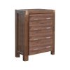 Tallboy with 4 Storage Drawers Solid Wooden Assembled – Chocolate