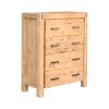 Tallboy with 4 Storage Drawers Solid Wooden Assembled – Oak