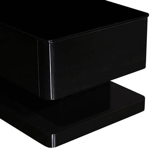 Burslem TV Cabinet with 3 Storage Drawers With High Glossy Assembled Entertainment Unit – Black