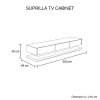 Burslem TV Cabinet with 3 Storage Drawers With High Glossy Assembled Entertainment Unit – White