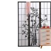 Scituate Free Standing Foldable  Room Divider Privacy Screen Bamboo Print – 3