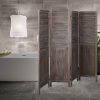 Colleyville Room Divider Folding Screen Privacy Dividers Stand Wood Brown – 4
