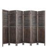 Colleyville Room Divider Folding Screen Privacy Dividers Stand Wood Brown – 6