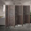 Colleyville Room Divider Folding Screen Privacy Dividers Stand Wood Brown – 6
