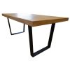 Petunia  Dining Table Set Cross Back Chair Elm Timber Wood Metal Leg – 7