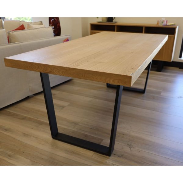 Petunia  Dining Table Wishbone Chair Elm Timber Wood Metal Leg – 7