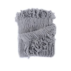 Dylan Knitted Throw Rug – Grey