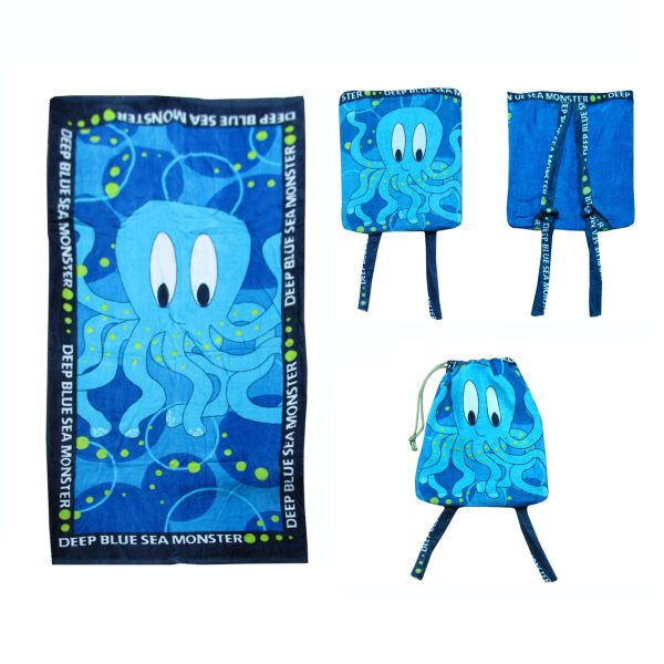 Extra Large Beach Towel N Bag – Octopus