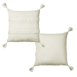 Accessorize Indra Cotton Cover Filled Cushion – Off White