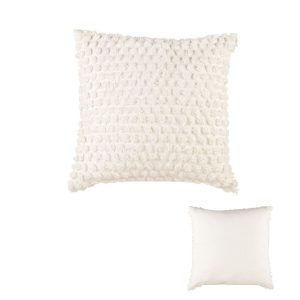 Accessorize Pippa Square Filled Cushion 45cm x 45cm – White