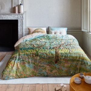 Van Gogh Orchard Natural Cotton Sateen Quilt Cover Set King