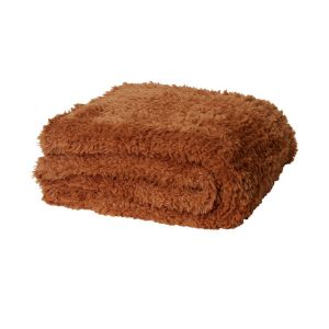 J.Elliot Home Eve Fur Knitted Throw – Amber