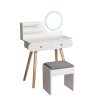 Dressing Table Stool LED Mirror Jewellery Cabinet Makeup Storage 3 Colour