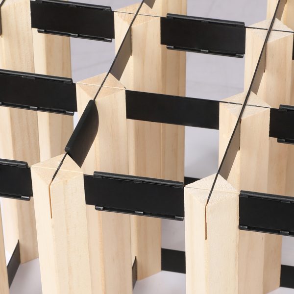 Timber Wine Storage Rack  Wooden Cellar Organiser Display Stand – 20 Bottle