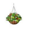 Christmas Hanging Basket Ornaments LED Lights Home Garden Porch Decor – 10 x 20 cm