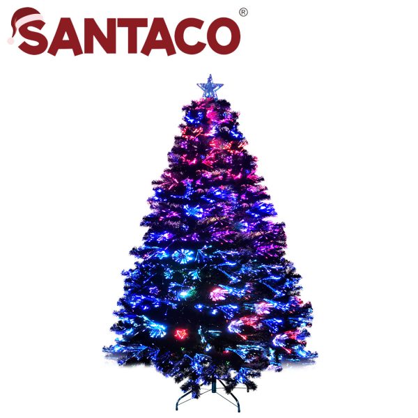 Christmas Tree Xmas Decorations Fibre Optic Multicolour Lights – 2.1 M