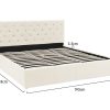 Altamont Fabric Gas Lift Bed Frame with Headboard – KING, Beige