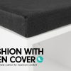 Shoe Rack Cabinet Organiser Black Cushion – White – Black and White