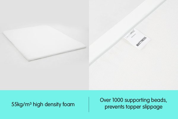 Laura Hill High Density Mattress foam Topper – SINGLE, 5 cm
