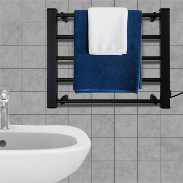 Pronti Heated Electric Towel Bathroom Rack EV-90 – Black