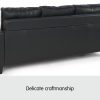 Hersham Corner Sofa Lounge Couch with Chaise – Black