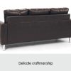 Hersham Corner Sofa Lounge Couch with Chaise – Brown